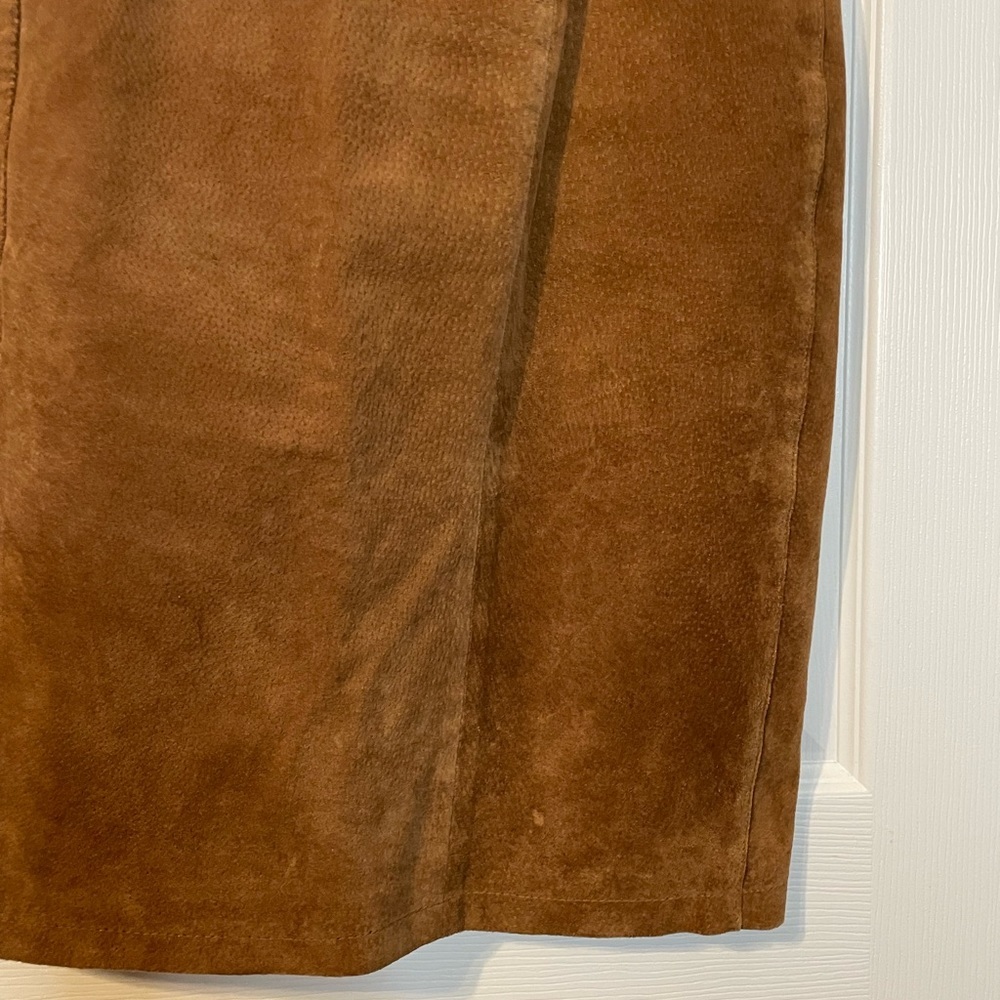 VTG Melbourne Country Clothing Co soft leather fully lined pencil skirt sz 8 - Picture 3 of 11
